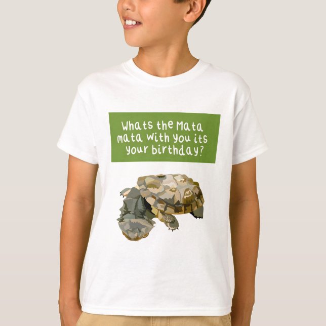 M is for Mata Mata Turtle T-Shirt (Front)