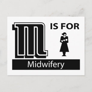 M Is For Midwifery Postcard