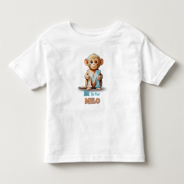 M is for Milo - Custom Toddler Shirt (Front)