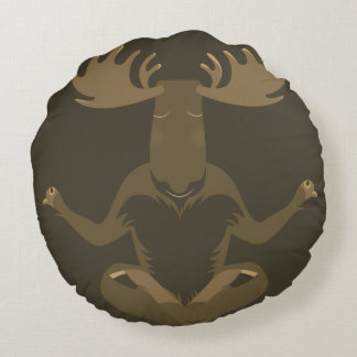 M is for Moose Round Cushion