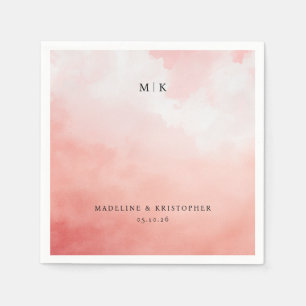 M K Elegant Pink Serif Napkin