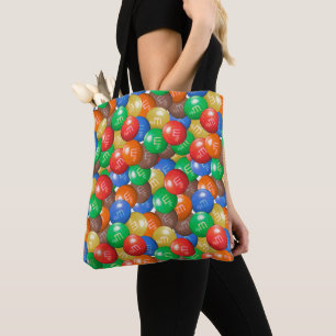 M&M Candy Tote Bag   Colorful Trick-or-Treat Bag