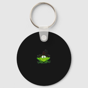 M Machusetts Whimsy Frog Witches Hat Halloween Wit Key Ring