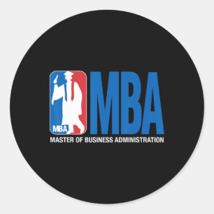 M Masters Degree Graduation Sketll Theme Pun Grad Classic Round Sticker