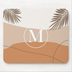 M - Mnitial Monogram Metter M Abstract Design Mouse Pad