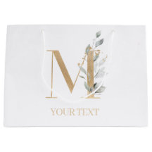 M Monogram Floral Personalised