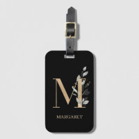 M Monogram Floral Personalised