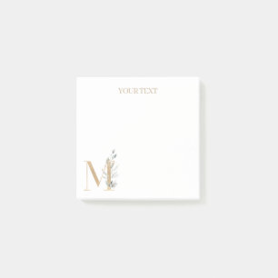 M Monogram Floral Personalised Notes