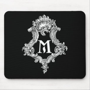 M Monogram Initial Mouse Pad