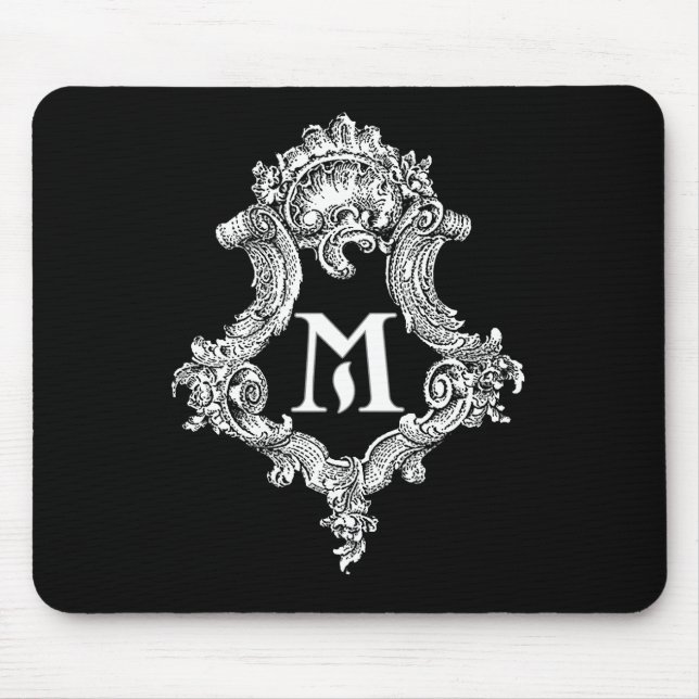 M Monogram Initial Mouse Pad (Front)