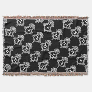 M Monogram Initial Throw Blanket
