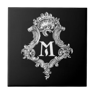 M Monogram Initial Tile