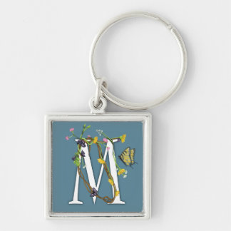 'M' monogram Key Ring
