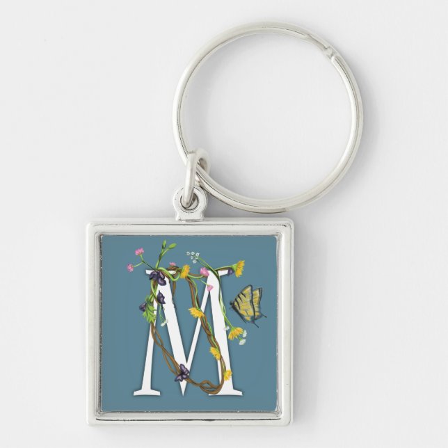 'M' monogram Key Ring (Front)