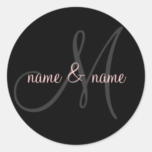 M monogram label - personalise