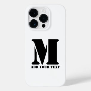 M Monogram Simple Modern Minimalist Personalised  Case-Mate iPhone 14 Pro Case