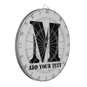 M Monogram Simple Modern Minimalist Personalised  Dartboard