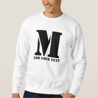 M Monogram Simple Modern Minimalist Personalised  Sweatshirt