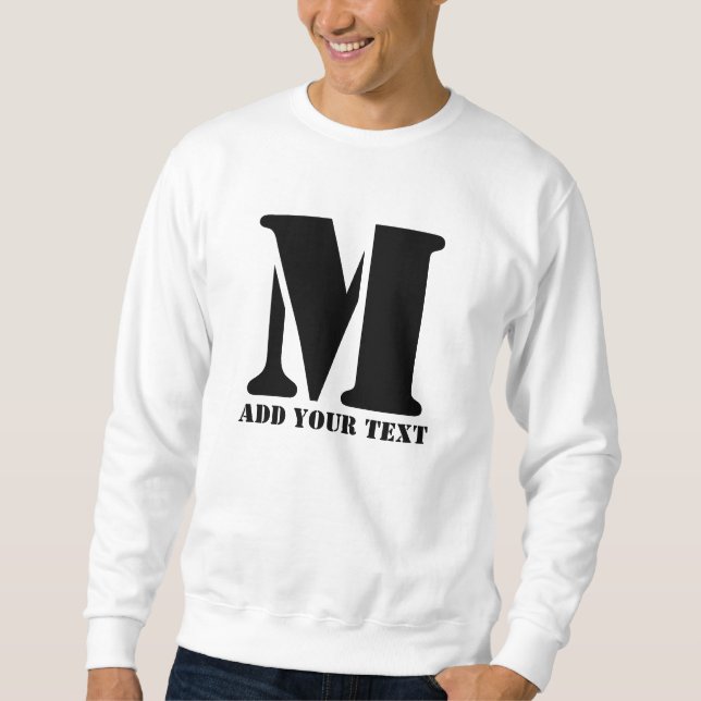 M Monogram Simple Modern Minimalist Personalised  Sweatshirt (Front)