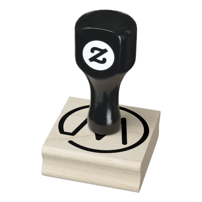 M Monogram Wood Rubber Stamp (Stamp)