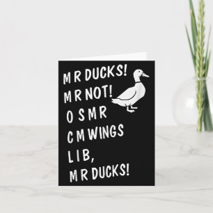 M R Ducks M R Not O S M R Cm Wangs Lib M R Ducks Card