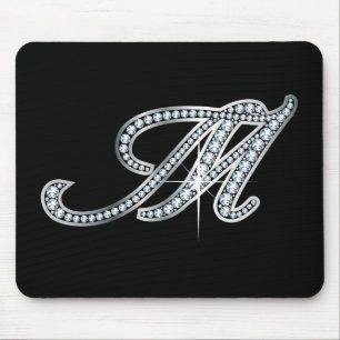 M script "Diamond Bling" Mouse Pad