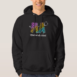 Ma For Medical Assistant Leopard Nurses Day Nurse Hoodie