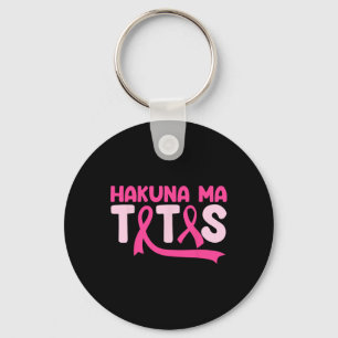 Ma Tatas Breast Cancer Awareness Support Pink Ribb Key Ring