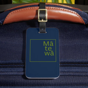 Mā te wā Aotearoa New Zealand Māori Language Kiwi  Luggage Tag