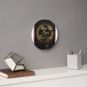 Maa Ka Pyar Pure Gold - Dripping Gold Luxury Wall Round Clock