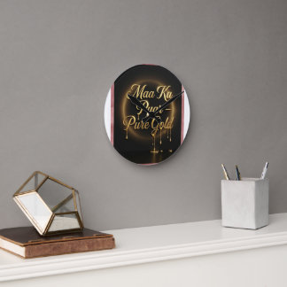 Maa Ka Pyar Pure Gold - Dripping Gold Luxury Wall Round Clock