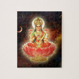 Maa Maha Lakshmi Devi Laxmi Goddess of Wealth Jigsaw Puzzle