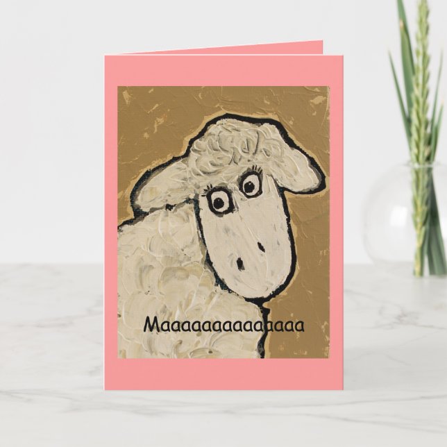 Maaaaaaaaaaaaaa  sheep mother's day card (Front)