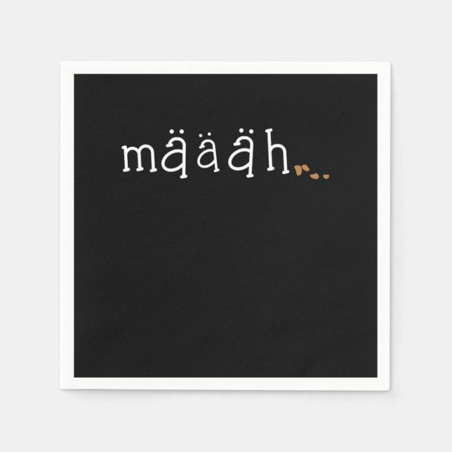 Maaah Cute Funny Goat Lover Animal Farm Gift Napkin (Front)