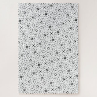 Maacah001 B&W abstract doodle Jigsaw Puzzle