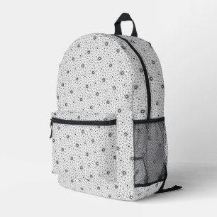 Maacah001 B&W abstract doodle Printed Backpack