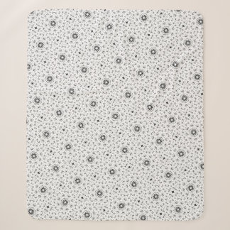 Maacah001 B&W abstract doodle Sherpa Blanket
