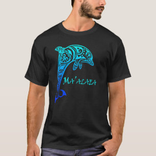 Maalaea Maui Hawaii Vintage Retro Tribal Dolphin V T-Shirt