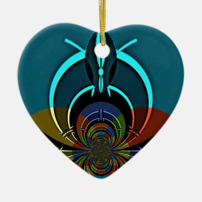 Maasai Colours Hakuna Matata Ceramic Tree Decoration (Front)