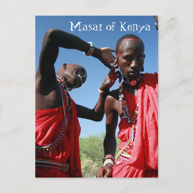 Maasai Groom Gets Ready for his Wedding in Kenya Postcard (Front)