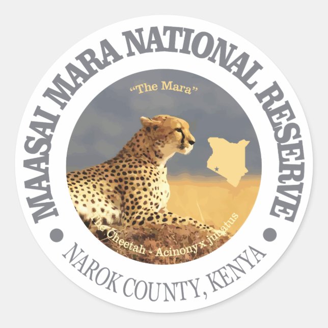 Maasai Mara National Reserve Classic Round Sticker (Front)