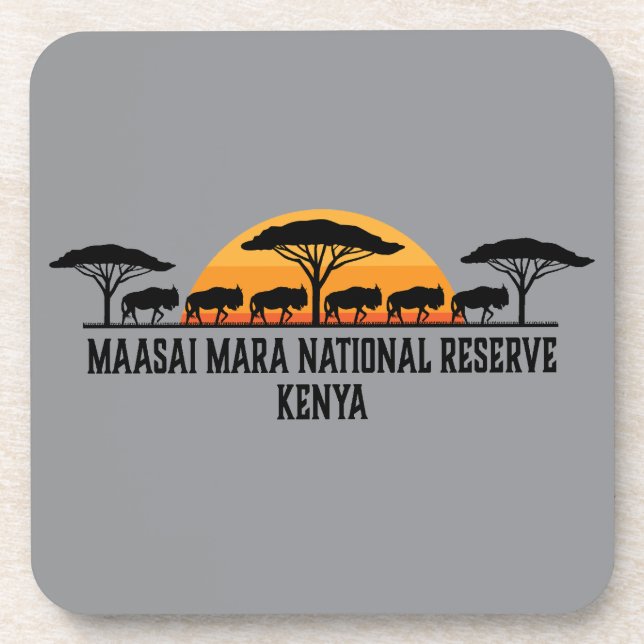 Maasai Mara National Reserve Kenya Coaster (Front)