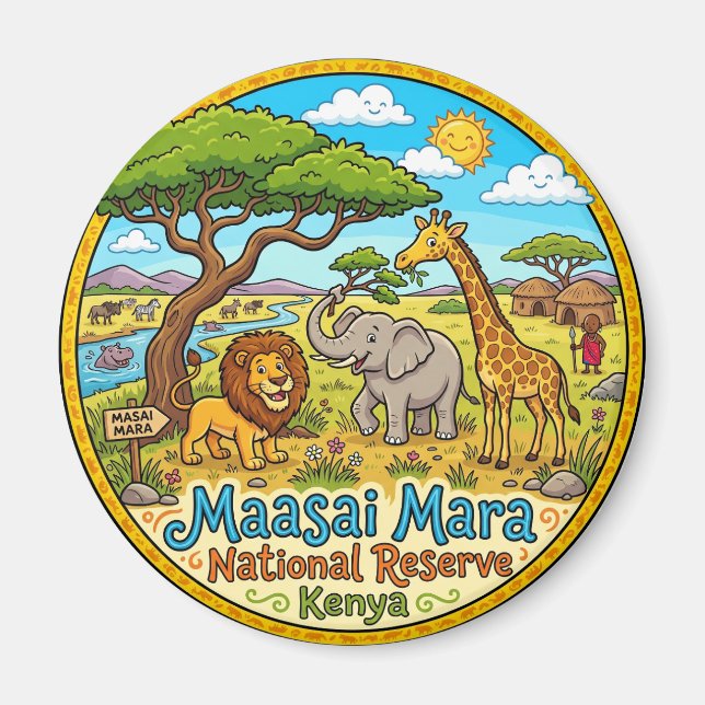 Maasai Mara National Reserve Kenya Magnet (Front)