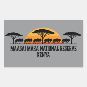 Maasai Mara National Reserve Kenya Rectangular Sticker