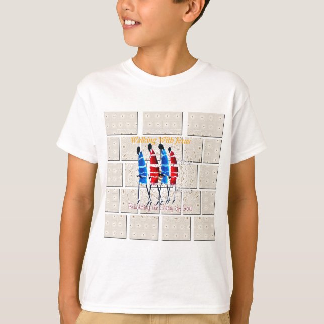 Maasai Morans Christian Art Print T-Shirt (Front)