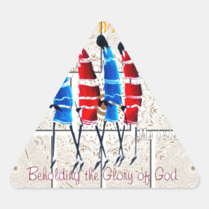 Maasai Morans Christian Art Print Triangle Sticker