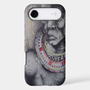 Maasai Mother & Child with Lion Art Print/Graphic