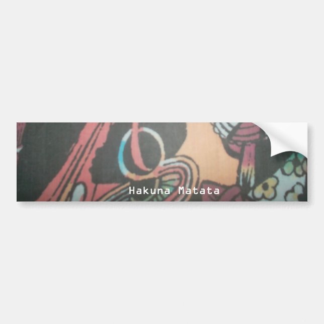 Maasai Tradition and Culture Pattern Art Design Bumper Sticker (Front)