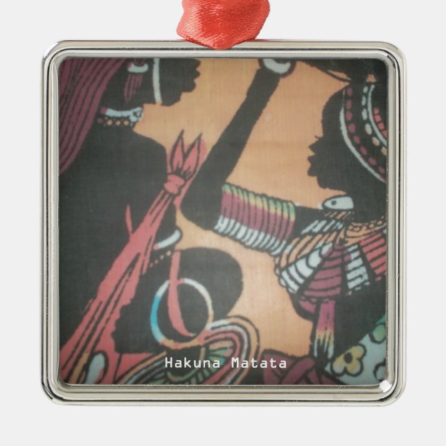 Maasai Tradition and Culture Pattern Art Design Metal Tree Decoration (Front)