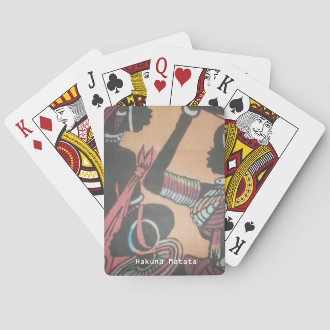 Maasai Tradition and Culture Pattern Art Design Playing Cards (Back)